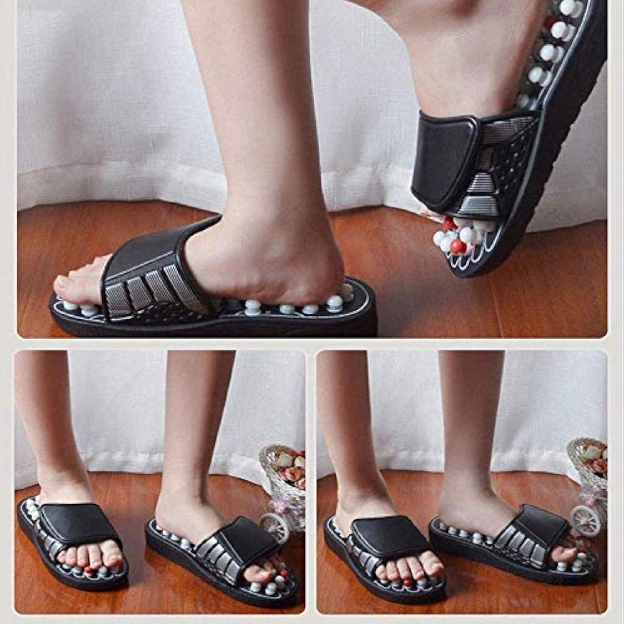 Manual Spring Acupressure Slippers for Blood Circulation