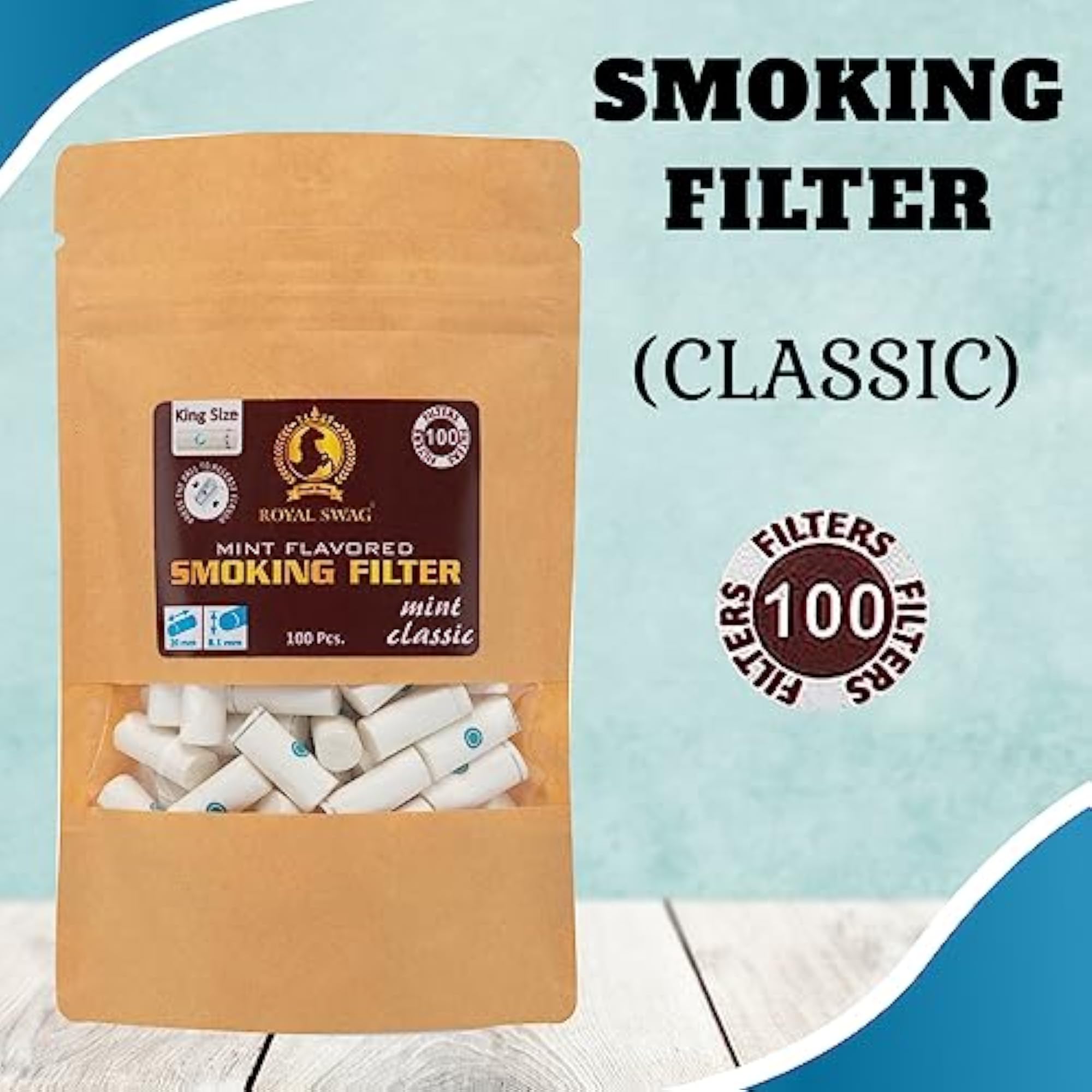 Mint Flavoured Smoking Filter for Cigarettes
