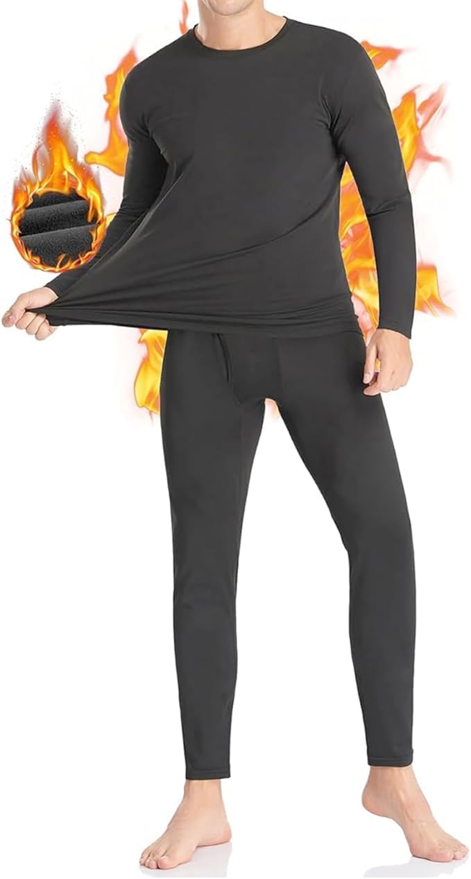 OYDASThermal Wear For Men,OYDAS Men Thermal Underwear Set,Thick Thermal Underwear Set,Long Johns Thermal Set,Thermal Underwear Base Pajamas Set