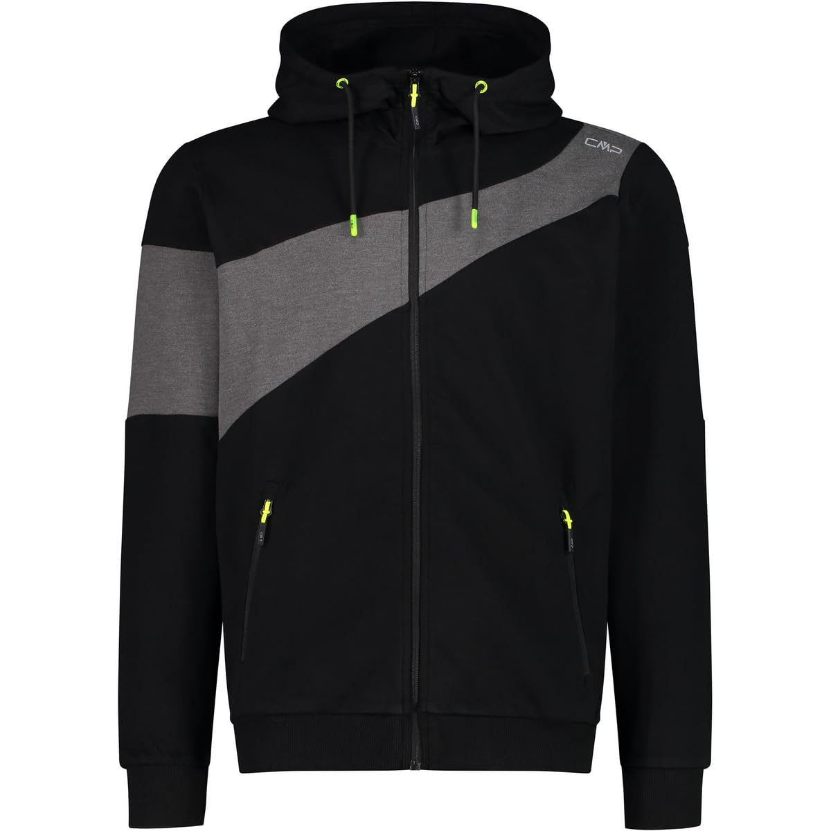 CMP - Man Jacket Fix Hood, Black, 54