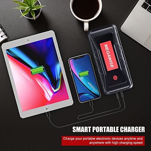 image for MEGAWISE 2500A Peak 21800mAh Car Battery Jump Starter (up to 8.0L Gas/