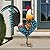 Autodaya 32" Large Metal Rooster Yard Decor, Outdoor Garden Statues, Metal Chicken Sculpture for Backyard Patio Kitchen Living Room Decor