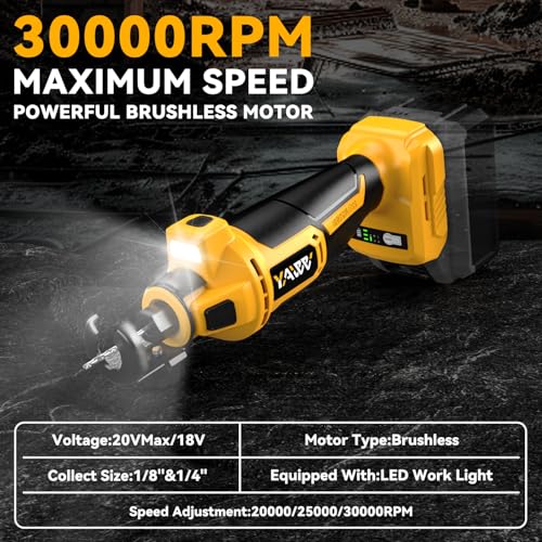 Image of Cordless Drywall Cut-Out Tool for Dewalt 20V Battery, 3 Speed Adjustable Brushless Rotary Saw with Up to 30000 RPM, Compact Spiral Saw Kit for Cutting Wood Drywall,Sheetrock,Wood, (Bare Tool Only)