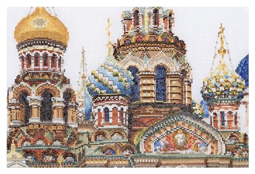 Image of Thea Gouverneur - Counted Cross Stitch Kit - St. Petersburg - Aida - 18 Count - Embroidery Kit for Adults - DMC Embroidery Threads and Other Cross Stitch Supplies Included - 430A