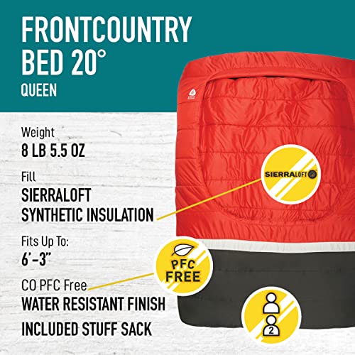Sierra Designs Frontcountry Bed 20: Bolsa de Dormir Sintética sin Cremallera para Camping en Carro, Festival y Más. Disponible como Bolsa de Dormir Doble para Parejas miniatura 2