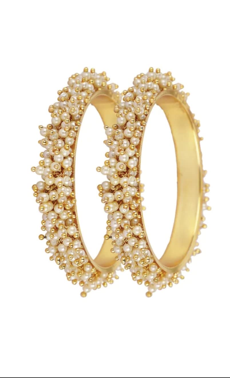 RK HUB Jewellery Traditional Pearl Studded Gold Plated Bangles for Women and Girls (2.4) (B0C3MRBRHV) Amazon Price History, Amazon Price Tracker