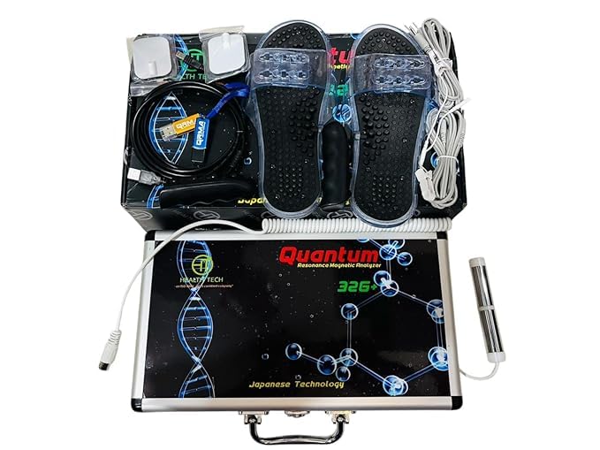 Quantum Body Analyzer, 32G, White Plastic, 3-in-1 Therapy Machine with Slipper and Hand Scanning, Digital Display, Bio-resonance Scanning, Health Monitoring, 51 Reports-image-37