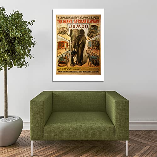 Affiche éléphant de cirque Spiffing Prints, poster encadré M semi-brillant
