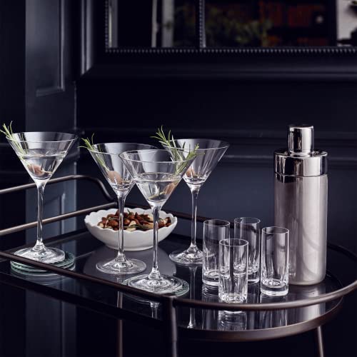 DIAMANTE Premium Hand Cut Martini, Prosecco Cocktail Glasses Crystal - 'Linea' Collection - Gift Box Set of 2 - Image 4