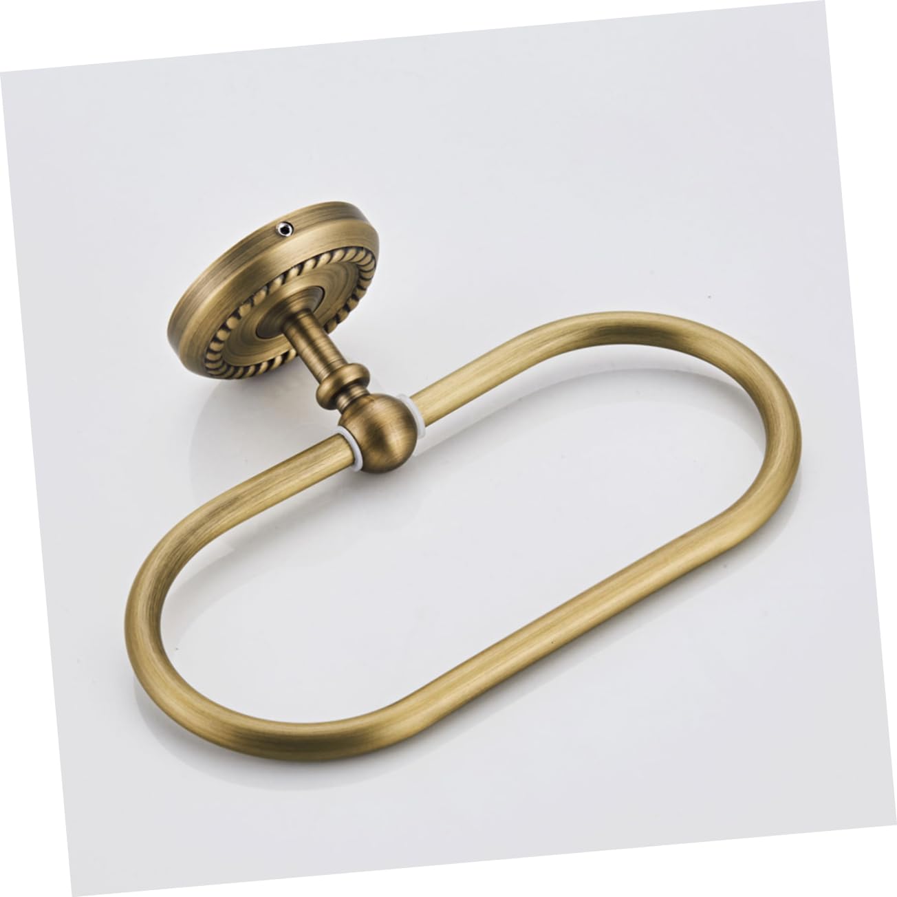 Wandmontierter Handtuchring Oval aus Kupfer Gold für Bad und Küche
