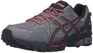 ASICS Men's Gel-Kahana 8 Trail Runner, Shark/Black/True Red, 10 M US