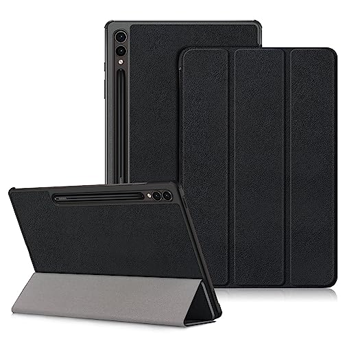 DINGGUAGUA Case for Samsung Galaxy Tab S9+ plus 12.4" 2023 Release Lightweight Slim Shell Stand Cover for SM-X810/X816B/X818U With Auto Sleep/Wake Function,Black