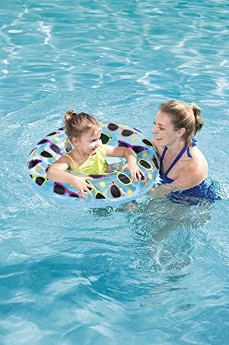 Bestway 36057-19 Inflatable Designer Rubber Swim Ring Float, Multi-Colour, 30 Inch