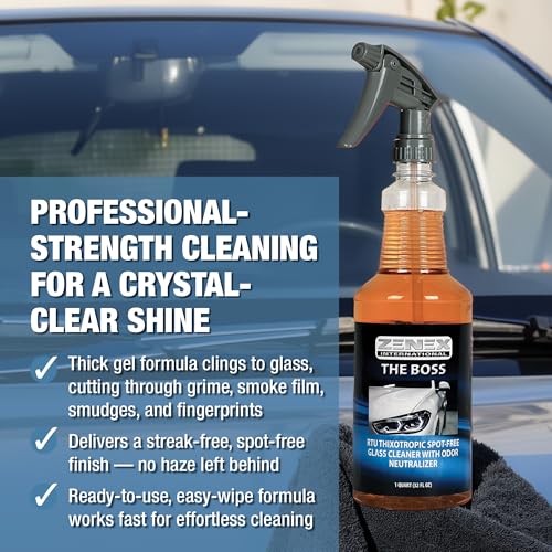 Zenex The Boss Glass Cleaner - Professional-grade Glass Cleaner | Removes Grime from Glass Surfaces - Mirrors, Windows, & More | Not For Tinted Glass | Spot-Free, Streak-Free Finish | 32 oz (2 Pack) - Image 3