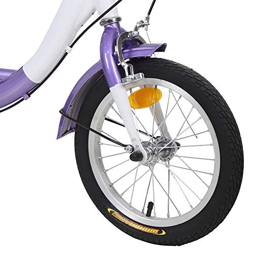 Slsy 14 inch Tricycle, 14” Trike Bike Perfect for Beginner Riders, Single Speed 14 inch 3 Wheel Bikes, Three-Wheeled Bicycles with Adjustable Height - Thumbnail 3