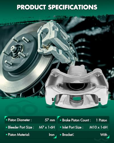 Image of SCITOO Front Brake Calipers With Bracket 18B5032 18B5033 Compatible For Chrysler 0 11-14 For Chrysler Sebring 07-10 For Dodge Avenger 08-14 For Dodge Caliber 07-12, For Jeep Compass /Patriot 07-17