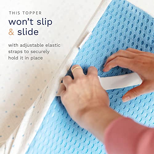 ViscoSoft 3 Inch Memory Foam Mattress Topper Twin - Select High Density Ventilated Mattress Pad - Removable Bamboo-Rayon Cover