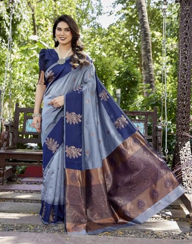 Image of Yashika Women's Banarasi Kanjivaram Art Silk Saree Set with Blouse |saree for Women | Saree | New Sari | Saree
