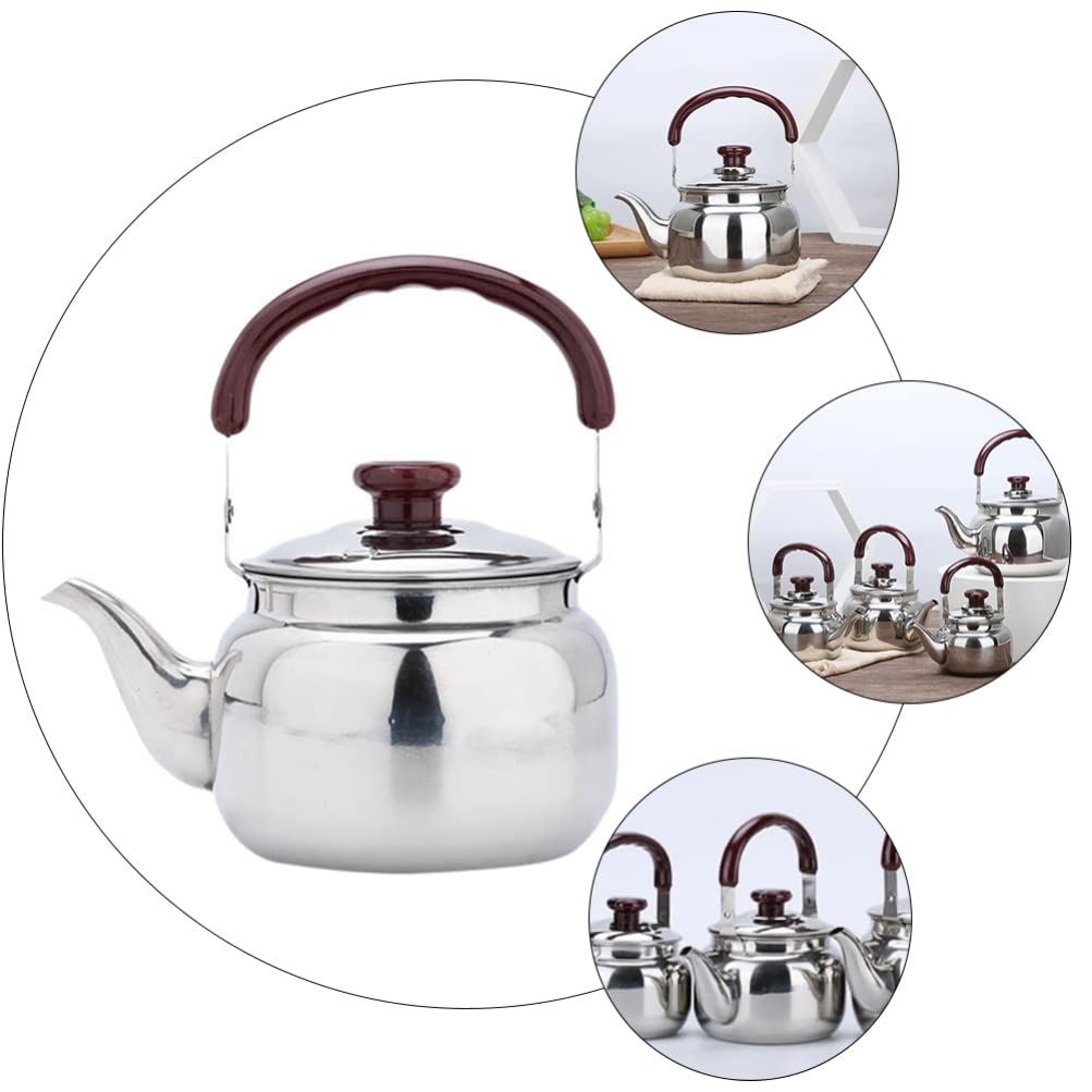 Bouilloire à Thé En Acier Inoxydable 500 Ml - Pour Cuisinière à Gaz, Avec Poignée Confortable, Idéale Pour Thé Et Café