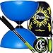 Produktbild Henrys Circus Profi Diabolo Set (Blau) mit Juggle Dream Diablo Carbon-Handstäbe und Diaboloschnur 10m Rolle Ultra Spin+Reisetasche! Jongliergeräte / Diabolo für Profis.