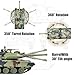 KAIM 1/24 RC Tank,Remote Control Tank for Boys with Smoke, Lights & Sounds,2.4GHz Ger Leopard II Army Model,Military Toys Gift for Kids Ages 6+