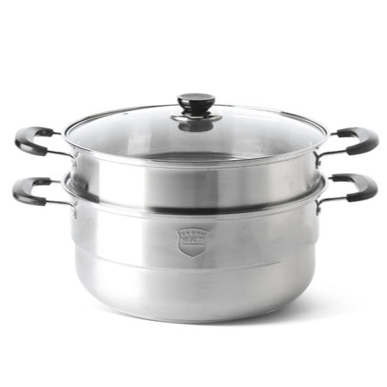 Pentola per cottura a vapore Pentola per cottura a vapore addensata per Uso domestico Pentola per cottura a vapore (Argento 28 cm)