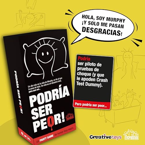 Creative Toys | Podría Ser Peor - Juego de Cartas para Adultos, Humor Negro, Narrativa Sarcástica y Cartas XL, 220 Cartas + 110 XL, Ideal para Fiestas, Reuniones y Jueces Sin Corazón - imagen 7