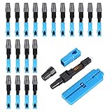 Kadimendium Glasfaser-Schnellsteckverbinder, Starke Anpassungsfähigkeit Einfach zu wartendes Glasfaserwerkzeug 20PCS mit Faserlängenfixierer für Büro für Frauen für Heimnetzwerk