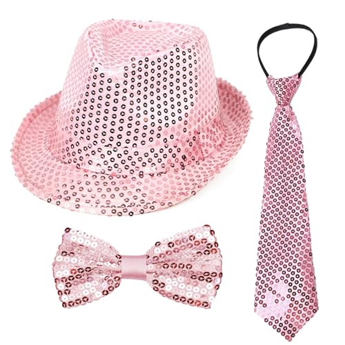 Nœud papillon à paillettes et haut-de-forme pour briller lors de votre prochain cosplay