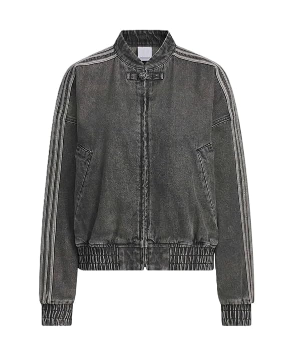 exotix Oversized Denim Jacket For Unisex | Casual Zip-Up with Stripe Full Sleeve Stand Collar & Side Pockets | Chinese Knot Streetwear Denim Jacket-picture-46