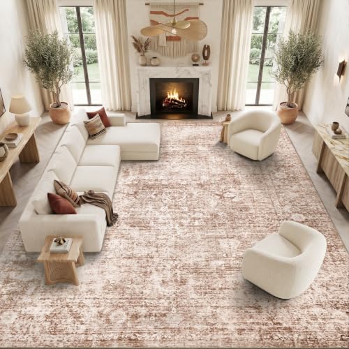 Homemate Washable Rug 9x12 ft Area Rugs - Vintage Rugs for Living Room