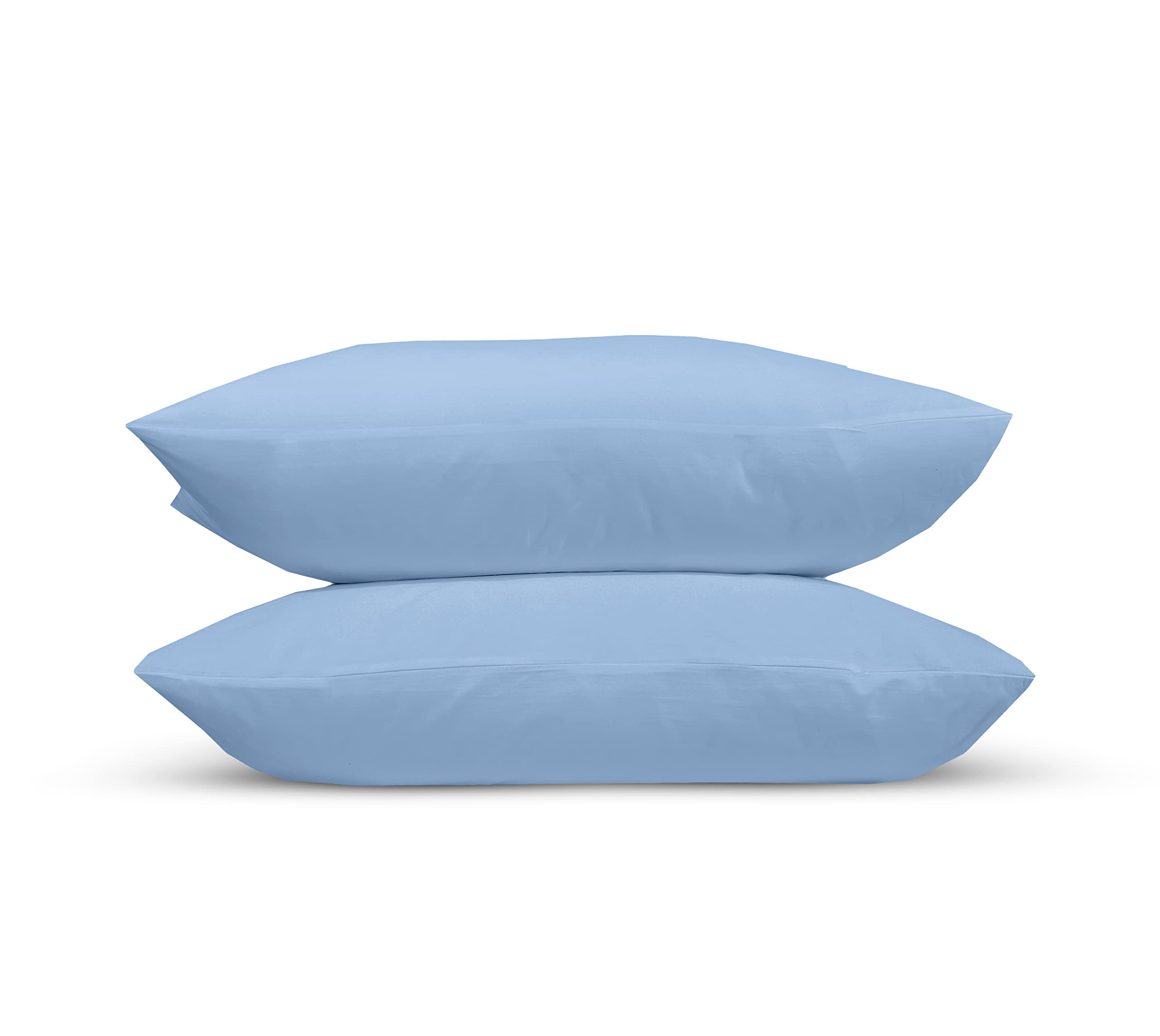 300 Thread Count 100% Pure Egyptian Cotton Pillowcase Pair (Blue, Pair Of Pillowcases: 50x75cm)