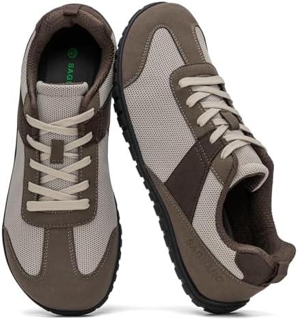 SAGUARO Herren Barfußschuhe Atmungsaktiv Barfuß-Sneaker mit Breiter Zehenbox & Zero-Drop Solhe, Gr.39-48