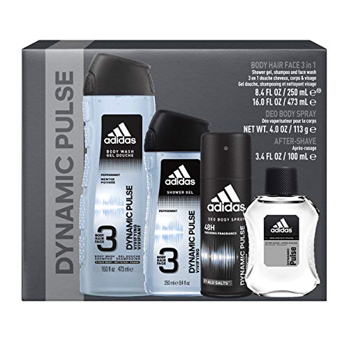 Adidas, Dynamic Pulse, Men's 4 Piece Gift Set, Total Retail Value $18.00