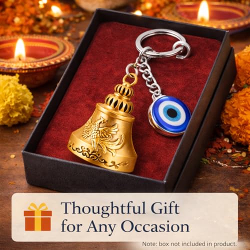 Image of AutokraftZ Blue and Silver Evil Eye Keychain for Bike /Car - Stylish, Protective & Anti-Rust Key Ring, Durable Design, Perfect for Riders & Drivers, Adds Unique Touch to Your Vehicle (Pack of 1)