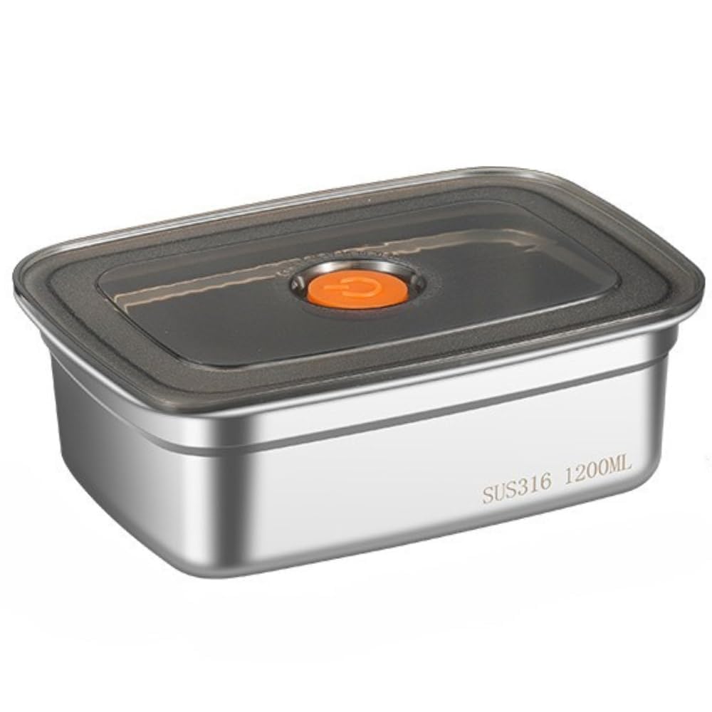 Turbid Food Storage Stainless Steel Snack Containers for Kids, Easy Open Leak Proof Metal Toddler Snack 1200 ML with Plastic Lids, SUS 316 Steel Metal Lunch Box for School, Travel(1, 1200ml)-image-21