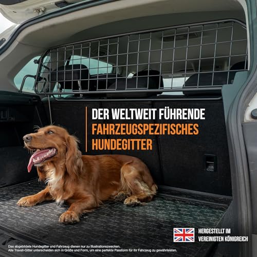 Travall Hundegitter für Škoda Kamiq (2019-) Fahrzeugspezifisches Hundegitter, Kofferraumschutz für Hundetransport, Gepäckschutz, Robustes Stahlnetz Auto Hundesperre