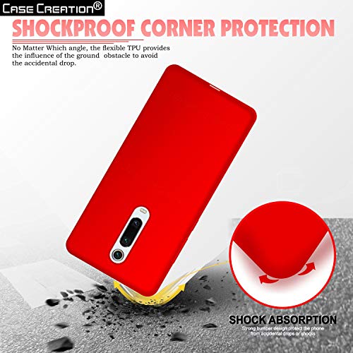 Image of Case Creation Luxurious og Series for redmi k20 pro case Cover,Anti-Dirty Slim case Frosted Matte Cute Candy TPU Raised Bezel (Splash of Color) Back Cover for xiaomi redmik20 pro -Wine red