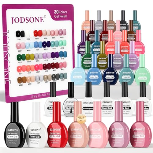 JODSONE 30 Colors Gel Nail Polish Set Same Color Same