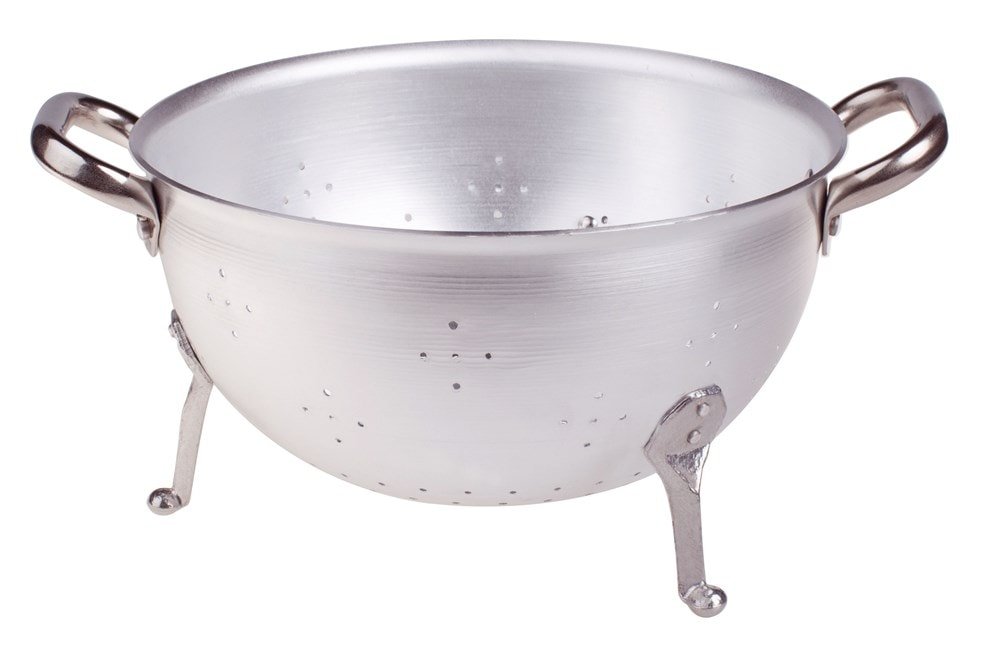 Pentole Agnelli Professional Aluminium 3 Mm. Tripodal Colander With 2 Handles, Diameter 22 Cm.