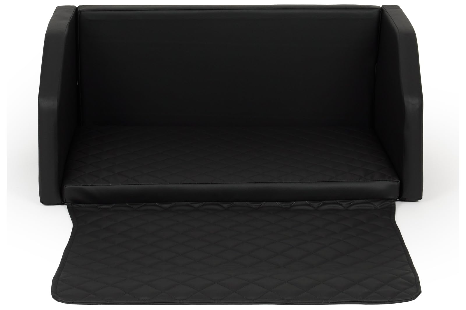 Velinda Trasportino Pieghevole per Cani Bagagliaio Auto Materasso Cintura 90x55 cm (Colore: Nero)