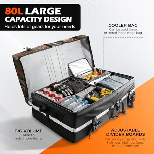 ATV Storage Bag 80L with 13L Cooler