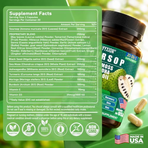 Vyxion Soursop Graviola 20-in-One Capsules