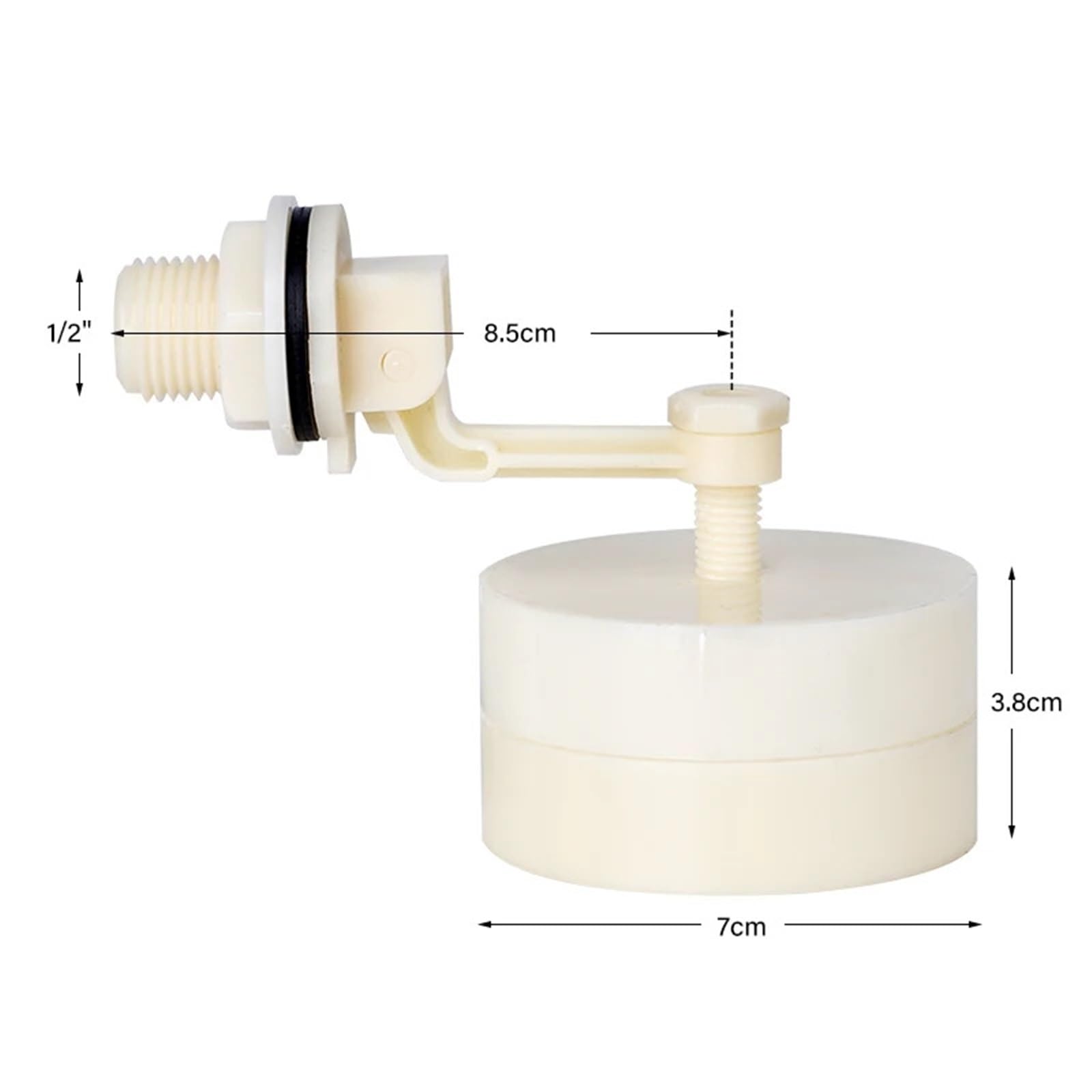 2 pz DN15T Valvola a galleggiante in plastica per serbatoio dell'acqua Valvola di controllo del livello dell'acqua Riempimento automatico Acquario Acquario