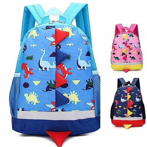 Mochilas Y Bolsas, Toy Mochila Dinosaurio con Correa de Pecho, Gran Capacidad,(Azul claro)