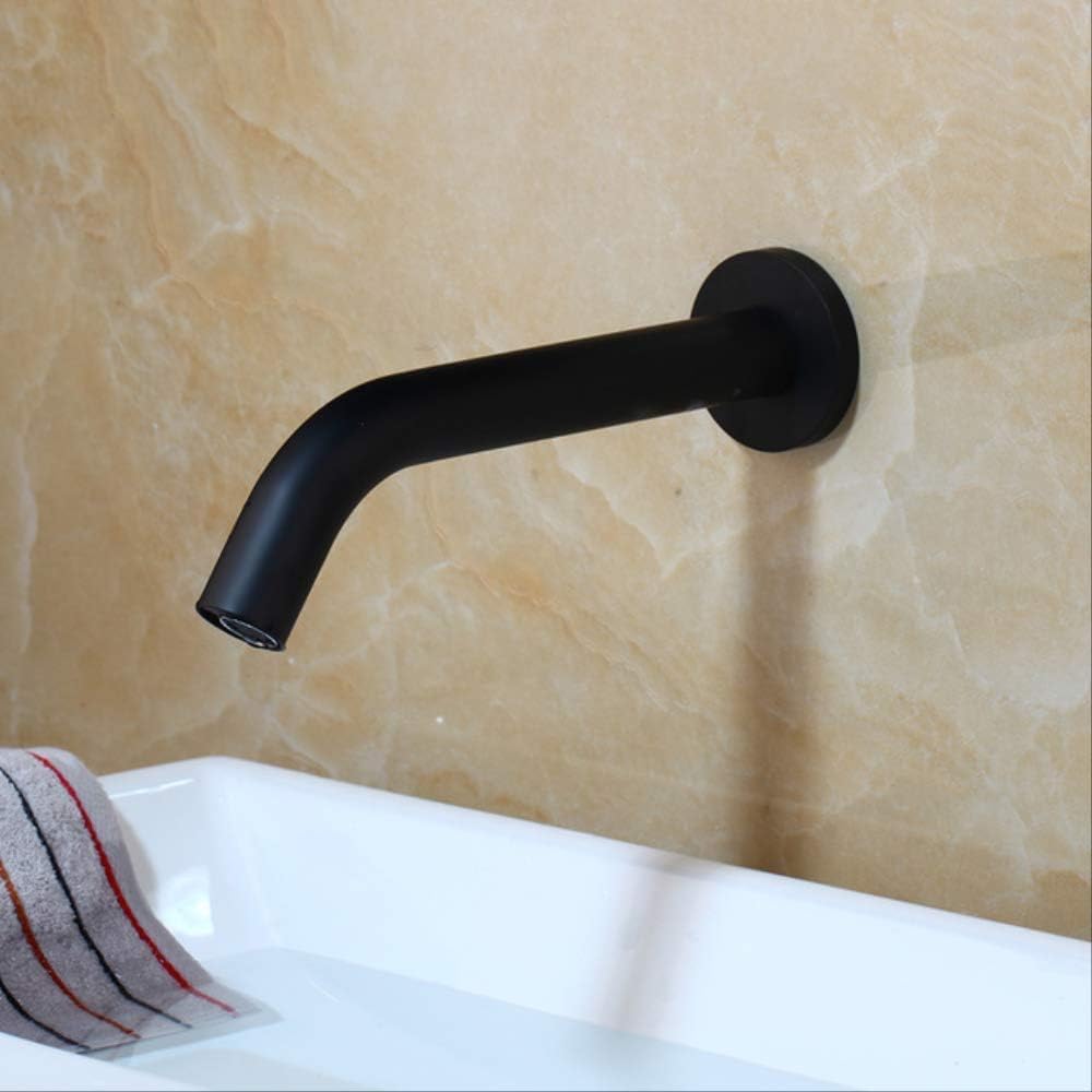 Xazlbiw Black Bathroom Faucets Chrome Gold Wall Mount Sensor Faucet Automatic Hands Free Touch Mixer Sink Tap
