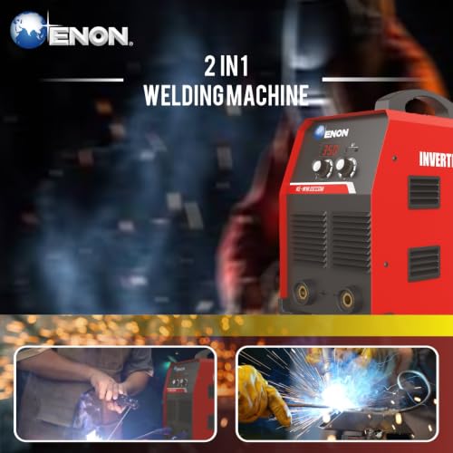 Image of ENON 350A Dual Voltage Inverter ARC Welding Machine, 220V & 380V, LED Display, Hot Start Anti-Stick, IGBT, MMA Welder for Workshop, Fabrication & Industrial Use (XE-WM3503M)