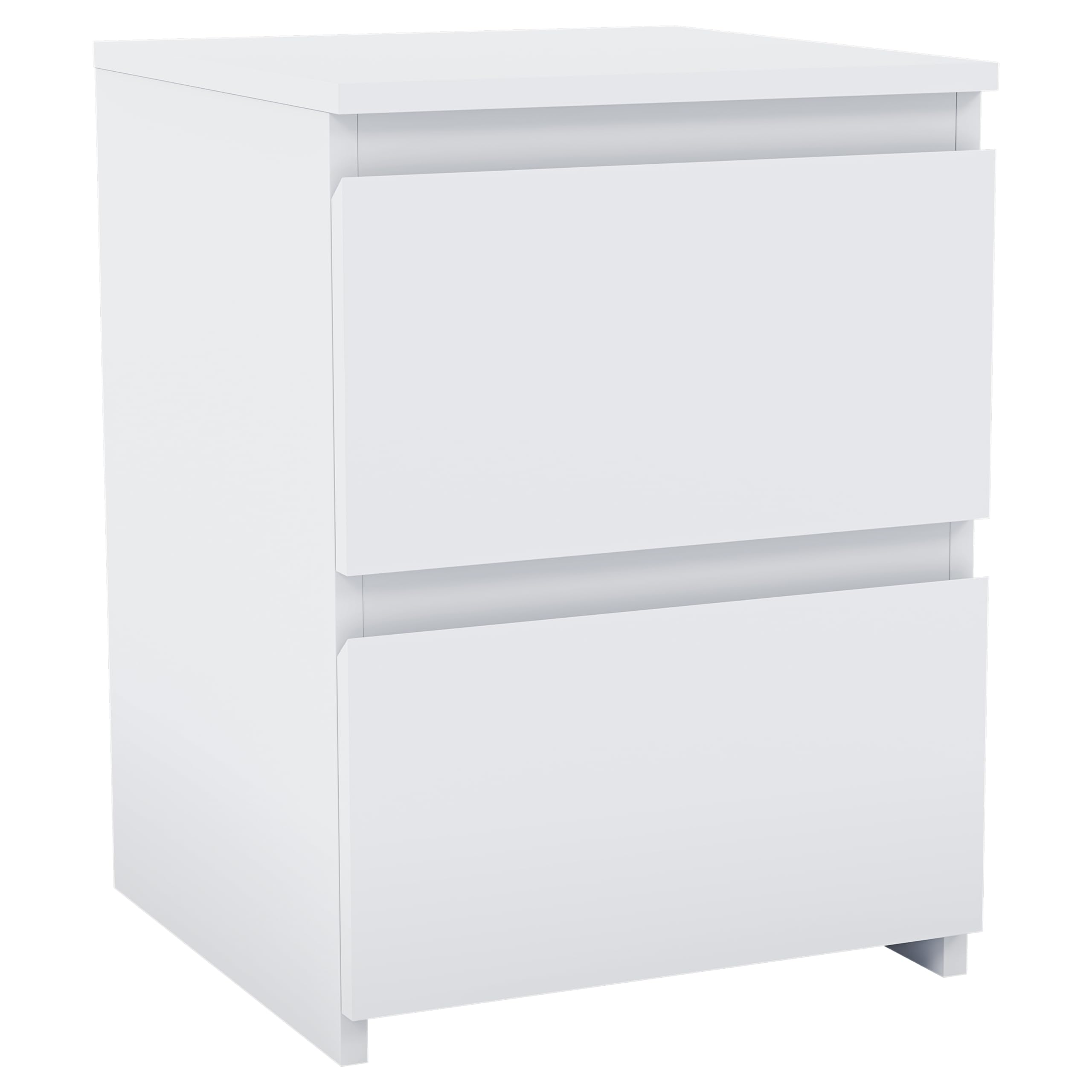 Vida Designs Denver Table de Chevet 2 tiroirs Blanc