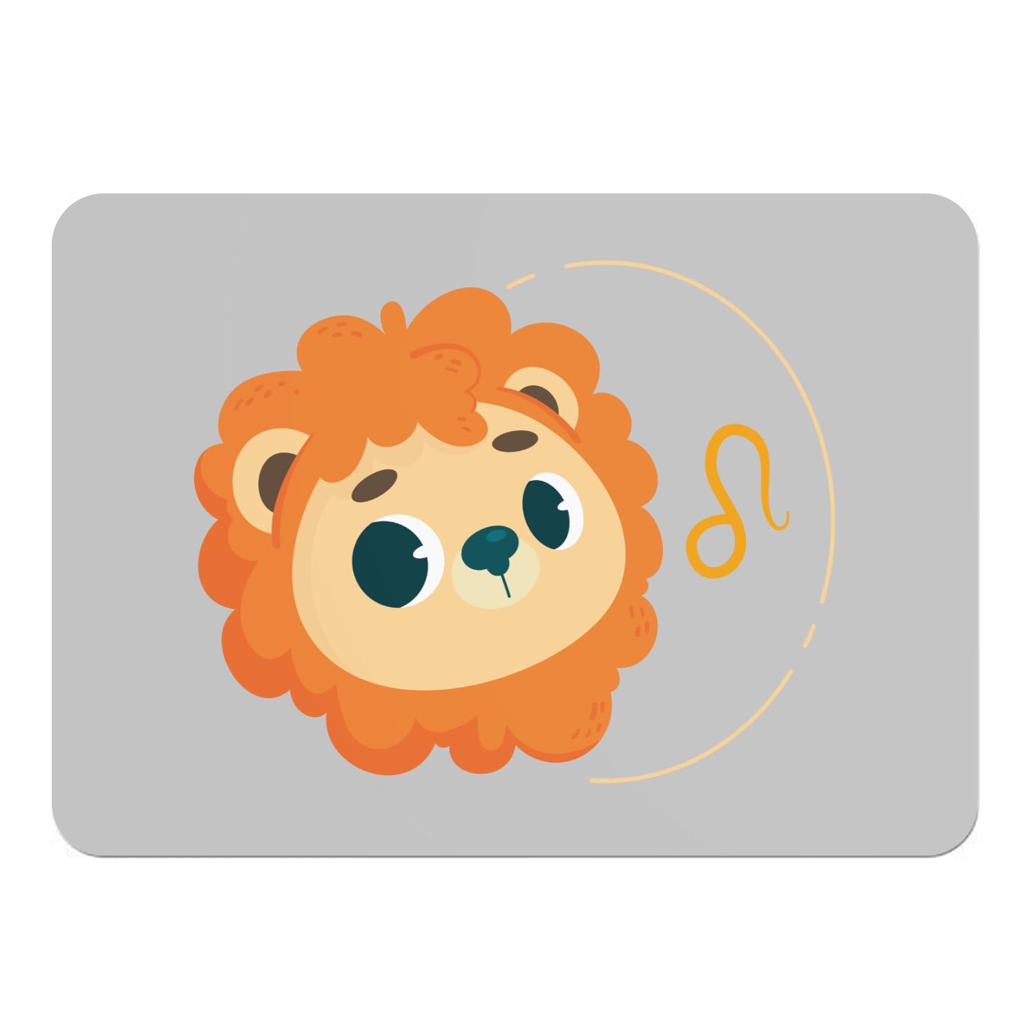 Napperons gris lion astrologie en liège, le cadeau idéal de 4 pièces