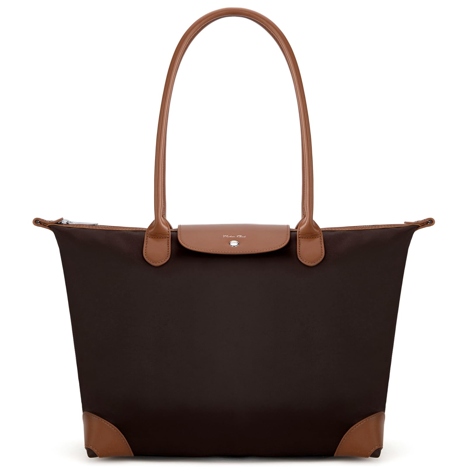 Milan ChivaNylon Tote Bag for Women Large Shoulder Bag with Zipper Lightweight Foldable Work Tote